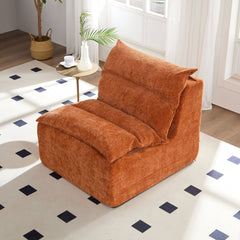 Accent Armless Chair Lazy Floor Seating, Single Chair Sofa Lounger