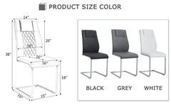 Modern Dining Chairs with Faux Leather Padded Seat Dining Living Room