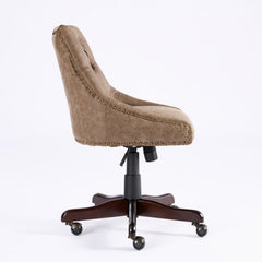 Medieval Vintage Style Sheepskin Pattern Fabric Home Office Chair With