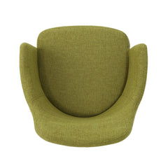 Classic Twist Dining Chair Set with Contoured Support in Green Fabric