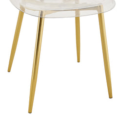 Modern minimalist transparent dining chair, plastic chair, armless