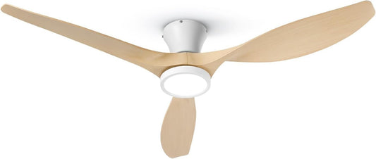 52 Inch Ceiling Fans with Lights and Remote, Flush Mount Low Profile
