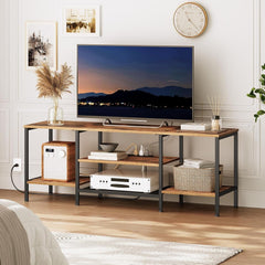 TV Stand with Power Outlets to 65 Inches, TV Console Table with Open