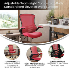 Kelista Mid-Back Swivel Office Chair with Adjustable Seat Height,