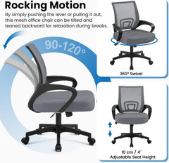 Office Chair Mid Back Executive Task Swivel Rolling Gaming Lumbar