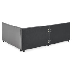 Full Size Upholstered Tufted Bed Frame with Two Drawers, Sofa Bed