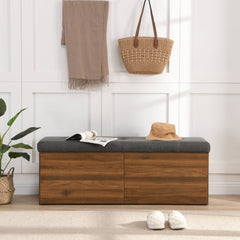 49" Storage Bench Storage Cabinet Storage Ottoman with Adjustable