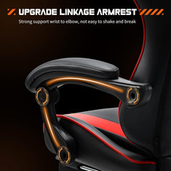 Video Game Desk Chair - Ergonomic Computer with Footrest and Comfy