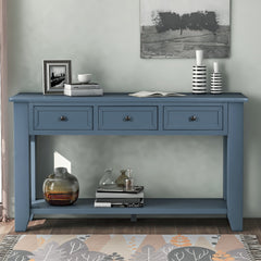 55'' Modern Console Table Sofa Table for Living Room with 3 Drawers