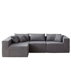 104-Inch Corduroy Modular L Shaped Sectional Sofa,Luxury Floor Couch