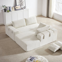 Modern Chenille Upholstered Sectional Sofa Couch Set,Modular 108' L