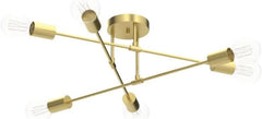 Modern Sputnik Chandelier 6-Light Industrial Ceiling Lights Fixture