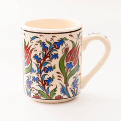 Set of 4 Handmade in Türkiye Ceramic Botanical Mugs - 9 Styles