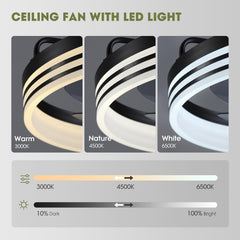 Ceiling Fans with Lights, Flush Mount Ceiling Fan with Lights and