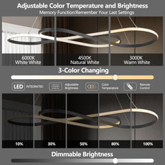 Modern LED Pendant Light, Infinity Design Hanging Ceiling Fixture,