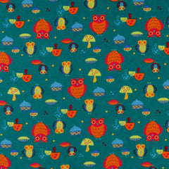 SheetWorld Fitted Bassinet Sheet - 100% Cotton Flannel - Owls Green,