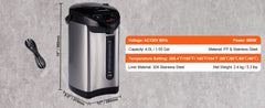 SucceBuy Hot Water Dispenser Adjustable 4 Temperatures Water Boiler and Warmer 304 Stainless Steel Countertop Water Heater 3-Way