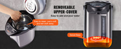 SucceBuy Hot Water Dispenser Adjustable 4 Temperatures Water Boiler and Warmer 304 Stainless Steel Countertop Water Heater 3-Way