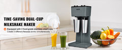 VEVOR Milkshake Maker Mixer Machine Double Head Stainless Steel Drink Blender 3-Speed Milkshake Mixer for Commercial Home