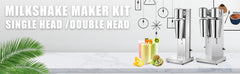 SucceBuy Commercial Milkshake Machine 800ml Stainless Steel Electric Single Head Milk Bubble Stirring Machine Smoothie Blender