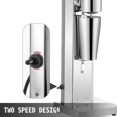 SucceBuy Commercial Milkshake Machine 800ml Stainless Steel Electric Single Head Milk Bubble Stirring Machine Smoothie Blender