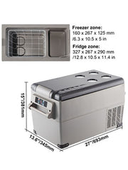 SucceBuy 20L 22L 35L 45L 55L Car Refrigerator Mini Fridge Freezer Portable Compressor Cooler 12/24V DC 110-240V Ice Box