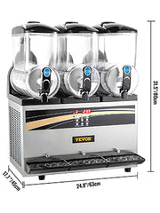 VEVOR 45L Slushy Machine Intelligent LED Control Panel Drink Dispenser Juicer Beverage Granizing Smoothie Maker for Commercial