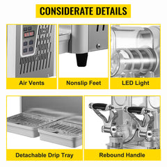 SucceBuy 3/6L 1/2 Jar Commercial Slushie Machine Slush Maker Frozen Drink Dispenser Juice Smoothie Granita Vending Machine