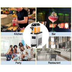 VEVOR 6L Commercial Slushy Machine Slushy Maker with Automatic Speed Control Vending Machine Drink Dispenser for Reastaurant Bar