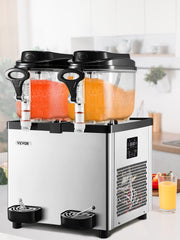 VEVOR 2x6L Commercial Beverage Slush Machine Frozen Drink Juice Dispenser Ice-Cool Smoothie Maker Equipment for Restaurant Bar