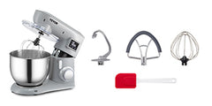 SucceBuy 5.5/7LElectric Stand Mixer with 6Speeds LCD Screen Timing Food Mixer Cream Egg Whisk Whip Dough Kneader With Steel Bowl
