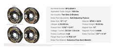 SucceBuy Trailer Hub Drum Kits Self-Adjusting Trailer Brake Assembly for 7000 lbs Axle Backing Plates Brake System Part Replace