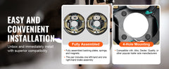 SucceBuy 1 Pair 3500/7000 lbs Electric Trailer Brake Assembly Self-Adjusting Axle Backing Plates for System Part Replacement