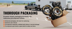 SucceBuy Trailer Hub Drum Kits Self-Adjusting Trailer Brake Assembly for 7000 lbs Axle Backing Plates Brake System Part Replace