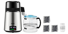 SucceBuy 4L Water Distiller Purifier Filter 1L/H Distilling Speed Dispenser Drinking Bottle Softener Touch Screen Home Appliance