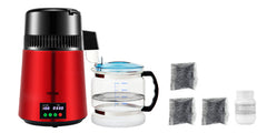 SucceBuy 4L Water Distiller Purifier Filter 1L/H Distilling Speed Dispenser Drinking Bottle Softener Touch Screen Home Appliance