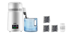 SucceBuy 4L Water Distiller Purifier Filter 1L/H Distilling Speed Dispenser Drinking Bottle Softener Touch Screen Home Appliance