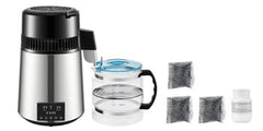 SucceBuy 4L Water Distiller Purifier Filter Dispenser Drinking Bottle Softener Temp Display Overheat Protection Home Appliance