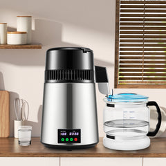 SucceBuy 4L Water Distiller Purifier Filter 1L/H Distilling Speed Dispenser Drinking Bottle Softener Touch Screen Home Appliance