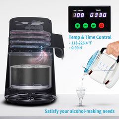 SucceBuy 4L Water Distiller Purifier Filter 1L/H Distilling Speed Dispenser Drinking Bottle Softener Touch Screen Home Appliance