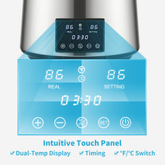 SucceBuy 4L Water Distiller Purifier Filter Dispenser Drinking Bottle Softener Temp Display Overheat Protection Home Appliance