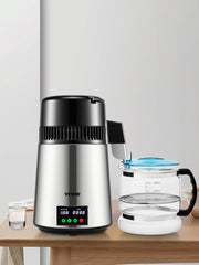 SucceBuy 4L Water Distiller Purifier Filter 1L/H Distilling Speed Dispenser Drinking Bottle Softener Touch Screen Home Appliance