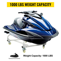 VEVOR 1000/1300LBS Watercraft PWC Dolly Jet Ski Stand Yacht Cart Boat Storage Trailer for Ski Fishing Boat Sailboat